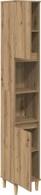 vidaXL Ντουλάπι μπάνιου Δρυς τεχνίτης 30x30x190 cm Κατασκευασμένο ξύλο