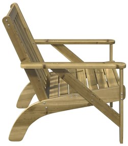 Καρέκλα κήπου Adirondack 75x77x77 cm Εμποτισμένο ξύλο πεύκο - Καφέ