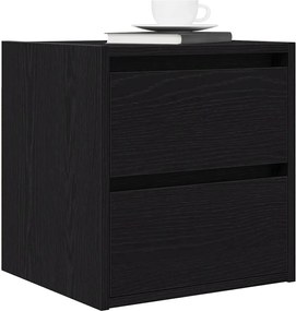 vidaXL Κομοδίνο Επιτοίχιο Μαύρη βελανιδιά 38x34x40 εκ.
