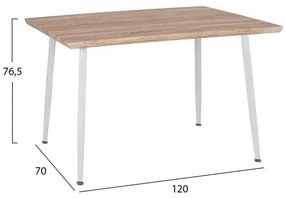 Σετ τραπεζαρίας C11023.31 5τμχ. με Τραπέζι Sonama 120x70x76.5εκ. &amp; Καρέκλες Vegas Λευκές