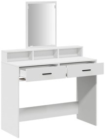 vidaXL Τραπεζάκι Μακιγιάζ με Συρτάρια Λευκό 100x41x140 εκ.