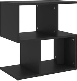 vidaXL Κομοδίνο Μαύρο 50 x 30 x 51,5 εκ. από Επεξ. Ξύλο