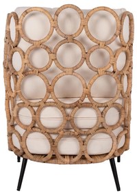 ΠΟΛΥΘΡΟΝΑ RINGER  ΑΠΟ RATTAN-ΜΕΤΑΛΛΟ ΦΥΣΙΚΟ ΧΡΩΜΑ 65x69x86Y εκ.