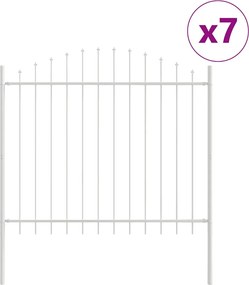 vidaXL Φράχτης Κήπου 7 pcs Λευκό 170 x 165 cm