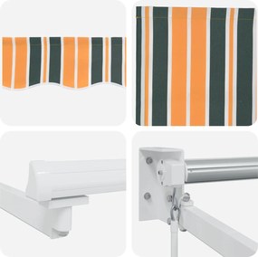 vidaXL Χειροκίνητη αναδιπλούμενη τέντα με LED 4 x 3 μ