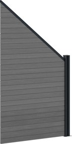 VidaXL Σετ Φράχτη 6 τμχ. 965 x 186 εκ. WPC και Αλουμίνιο Γκρι