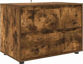 vidaXL Ντουλάπι αποθήκευσης Καπνιστό Δρύς 80 x 48 x 57 εκ