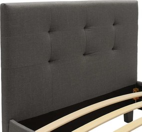 Κρεβάτι Mago pakoworld ύφασμα ανθρακί 100x200εκ