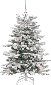 vidaXL Τεχνητό Χριστουγεννιάτικο Δέντρο με Άξονα Λευκό 120 cm
