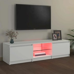 vidaXL Έπιπλο Τηλεόρασης με LED Λευκό 140x40x36 εκ.