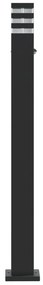 vidaXL Φωτιστικό Δαπέδου Εξ. Χώρου Αισθητ. 3 τεμ. Μαύρο 110 εκ. Ατσάλι
