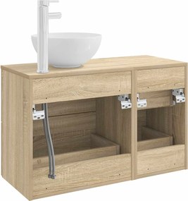 vidaXL Σετ Επίπλων Μπάνιου 2 pcs Sonoma Δρυς Επεξεργασμένο Ξύλο