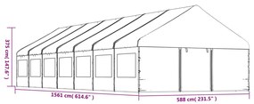 ΚΙΟΣΚΙ ΜΕ ΤΕΝΤΑ ΛΕΥΚΟ 15,61 X 5,88 X 3,75 Μ. ΑΠΟ ΠΟΛΥΑΙΘΥΛΕΝΙΟ 3155499