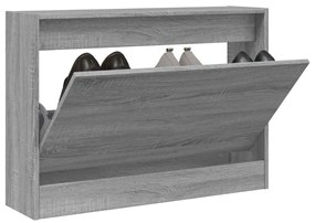 Παπουτσοθήκη Γκρι Sonoma 80x21x57 εκ. από Επεξεργ. Ξύλο