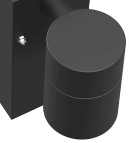vidaXL Φωτιστικό Τοίχου Για Εξωτερικούς Χώρους 2 pcs Μαύρο