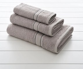 Πετσέτες Zeta-2 (Σετ 3τμχ) Greige Vesta Home Σετ Πετσέτες 70x140cm 100% Βαμβάκι