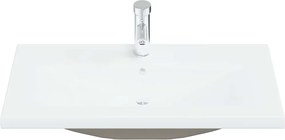 vidaXL Ντουλάπι Μπάνιου με συρτάρι Μαύρη Οξυά 80 x 38,5 x 46 cm