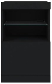 vidaXL Μπουφές με Φώτα LED Μαύρος 41 x 37 x 67 εκ.