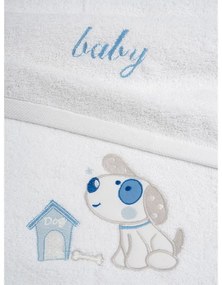Σετ πετσέτες κεντητές Dog 07 White/Blue