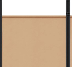 vidaXL 4-Πίνακας Διαχωριστικός Μπεζ 200 x 220 cm Ύφασμα