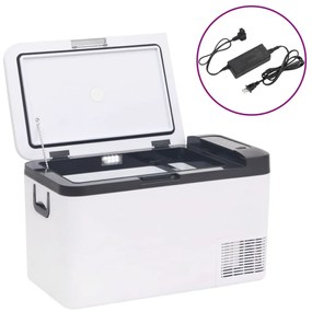 vidaXL Ψυγείο με Λαβή &amp; Προσαρμογέα Μαύρο &amp; Λευκό 18 Λ. από PP &amp; PE