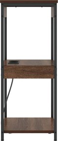 vidaXL Κομοδίνο με ράφι Καφέ δρυς 41 x 31 x 76 εκ. Επεξεργασμένο ξύλο