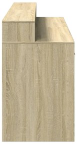 vidaXL Γραφείο με LED Sonoma δρυς 160x55x91 εκ. Επεξεργ. Ξύλο
