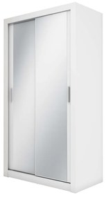 Ντουλάπα Fresno T116, Άσπρο, 215x120x60cm, 122 kg, Πόρτες ντουλάπας: Ολίσθηση, Αριθμός ραφιών: 5, Αριθμός ραφιών: 5 | Epipla1.gr