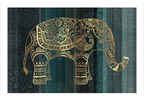 ELEPHANT ΠΙΝΑΚΑΣ ΚΑΜΒΑΣ ΓΚΡΙ ΧΡΥΣΟ ΞΥΛΟ 120x80xH3,5cm - 014477