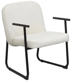 Καρέκλα Επισκέπτη Vindor σε Κρεμ ύφασμα με Μαύρο Μεταλλικό Πόδι 65x68.5x79.5εκ. 65x68.5x79.5 εκ.