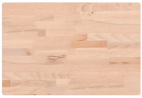 vidaXL Επιφάνεια Τραπεζιού Ορθογώνια 60x40x2,5 εκ. Μασίφ Ξύλο Οξιάς