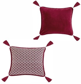 Μαξιλάρι Διακοσμητικό (Με Γέμιση) Darel Bordeaux Kentia 50X50 Cotton-Polyester