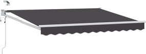 vidaXL Ηλεκτρικό Αναδιπλούμενο Σκίαστρο Ανθρακί 3,5 x 2,5 μ