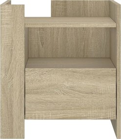 vidaXL Κομοδίνο Sonoma Δρυς 45x50x50 εκ. από Επεξεργασμένο Ξύλο