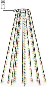 vidaXL Χριστουγεννιάτικα Λαμπάκια Χταπόδι 250 LED Πολύχρωμα 250 εκ.
