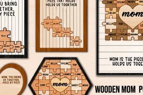 Intra απο ξύλο plywood 3mm-4mm πάχος – Εξατομικευμένη πινακίδα παζλ για τη γιορτή της μητέρας Δίασταση  20x20 cm INTRAFABR-65659032