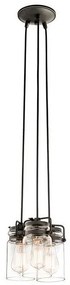 Κρεμαστό Φωτιστικό Οροφής 3xE27 Brinley Elstead Lighting-KL-BRINLEY3-OZ-Μπρονζέ KL-BRINLEY3-OZ