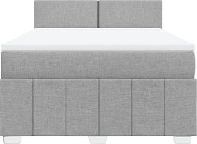 vidaXL Κρεβάτι Boxspring με Στρώμα Αν. Πράσινο 160x200εκ Υφασμάτινο