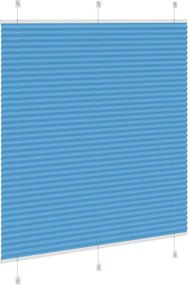 vidaXL Πλισέ περσίδα Μπλε 120x150 cm Πλάτος υφάσματος 119,4 cm