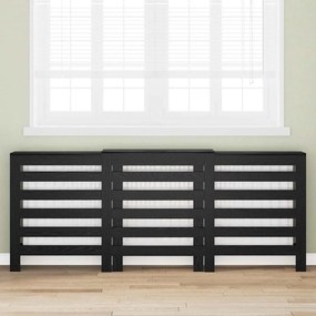 vidaXL Καπάκι Καλοριφέρ Μαύρη Οξυά 205 x 21.5 x 83.5 cm