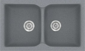 Sanitec Classic 322 (81×50) - Γρανιτένιος νεροχύτης - Metallic SILVER