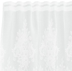 vidaXL Κουρτίνα Δαντέλας με κουρτίνες Λευκό 1200 x 280 εκ. Πολυεστέρας