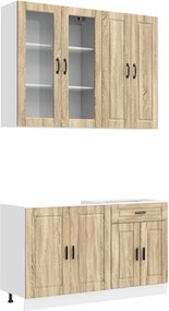 vidaXL Μονάδα κουζίνας PORTO 4 pcs Sonoma Δρυς Επεξεργασμένο Ξύλο