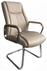Καρέκλα Γραφείου AIRDRIE Μπεζ PU 69x63x98cm - Τεχνόδερμα - 14750010