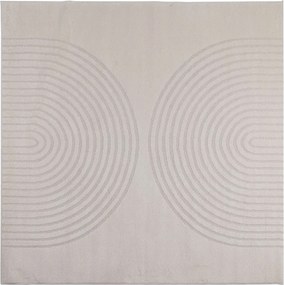 vidaXL Χαλιά χώρου τετράγωνο GALATI Κρεμ 120 x 120 cm Πολυεστέρας