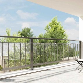 vidaXL Σαφής μουσαμάς με οπές 1x8 m PVC