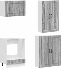 vidaXL Μονάδα κουζίνας PORTO 8 pcs Γκρι Sonoma Επεξεργασμένο Ξύλο