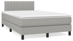 ΚΡΕΒΑΤΙ BOXSPRING ΜΕ ΣΤΡΩΜΑ ΑΝΟΙΧΤΟ ΓΚΡΙ 120X190 ΕΚ. ΥΦΑΣΜΑΤΙΝΟ 3269737