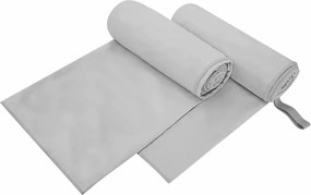 vidaXL Αθλητικές Πετσέτες 2 pcs Γκρι 200 x 100 cm