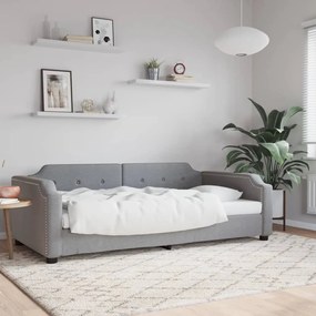 Καναπές Κρεβάτι Ανοιχτό Γκρι 80 x 200 εκ. Υφασμάτινος - Γκρι